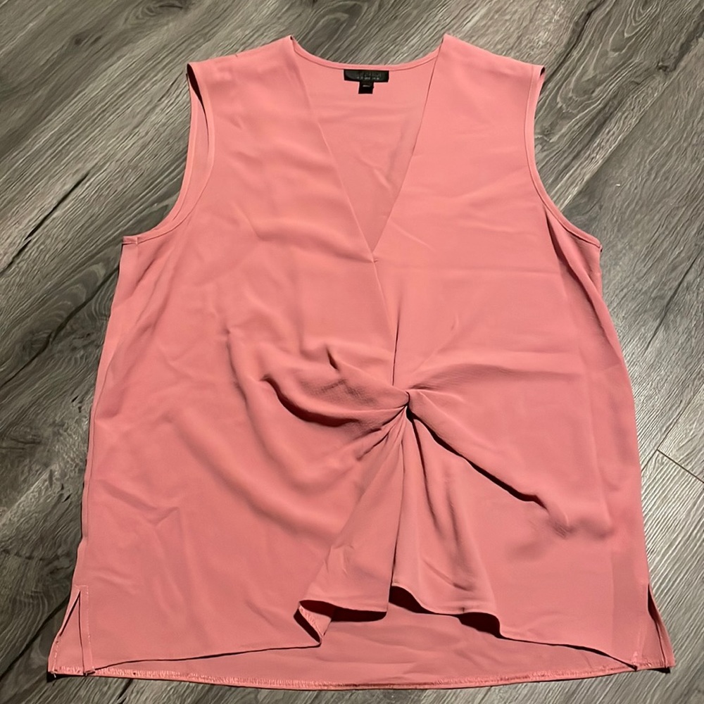 💚Top Shop Pink Sleeveless Cute Chic Top office casual versatile Sophisticated